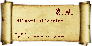 Mágori Alfonzina névjegykártya